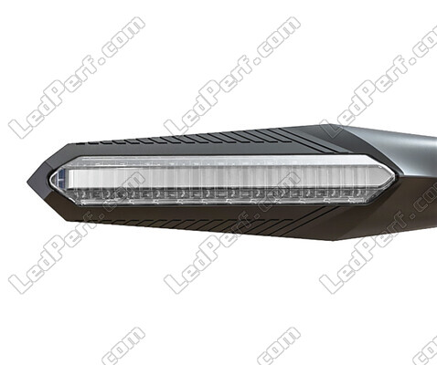 Front view of dynamic LED turn signals with Daytime Running Light for Suzuki Bandit 1200 N (2001 - 2006)
