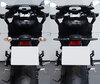 Comparative before and after installation Dynamic LED turn signals + brake lights for Suzuki Marauder 800
