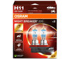 H11 OSRAM Night Breaker® 220 bulbs - 64211NB220-2HB - Duo box