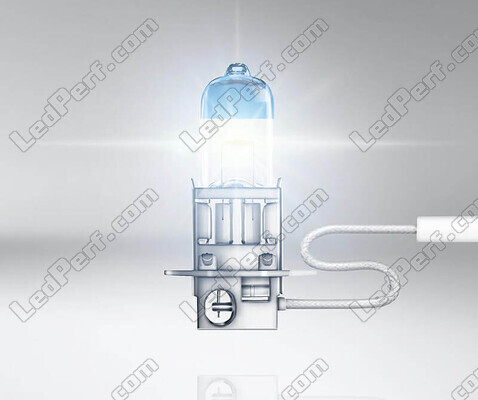 Lighting of a pair of H3 Osram Night Breaker Laser bulbs + 150%