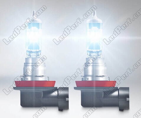 Lighting of a pair of H8 Osram Night Breaker Laser bulbs + 150%