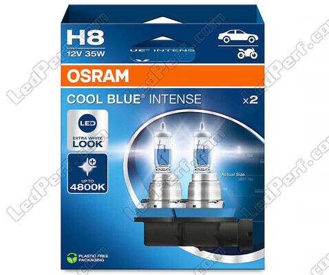 Pair of Osram H8 Cool blue Intense Next Gen LED Effect 4800K Bulbs